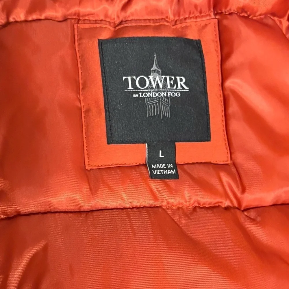 London Fog Vibrant Orange Hooded Jacket - Picture 9 of 10